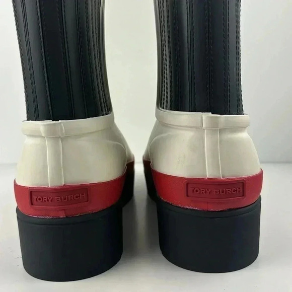 TORY BURCH Ivory White Foul Weather Hurricane Ankle Boots Size 8 M NWOT - Picture 6 of 9